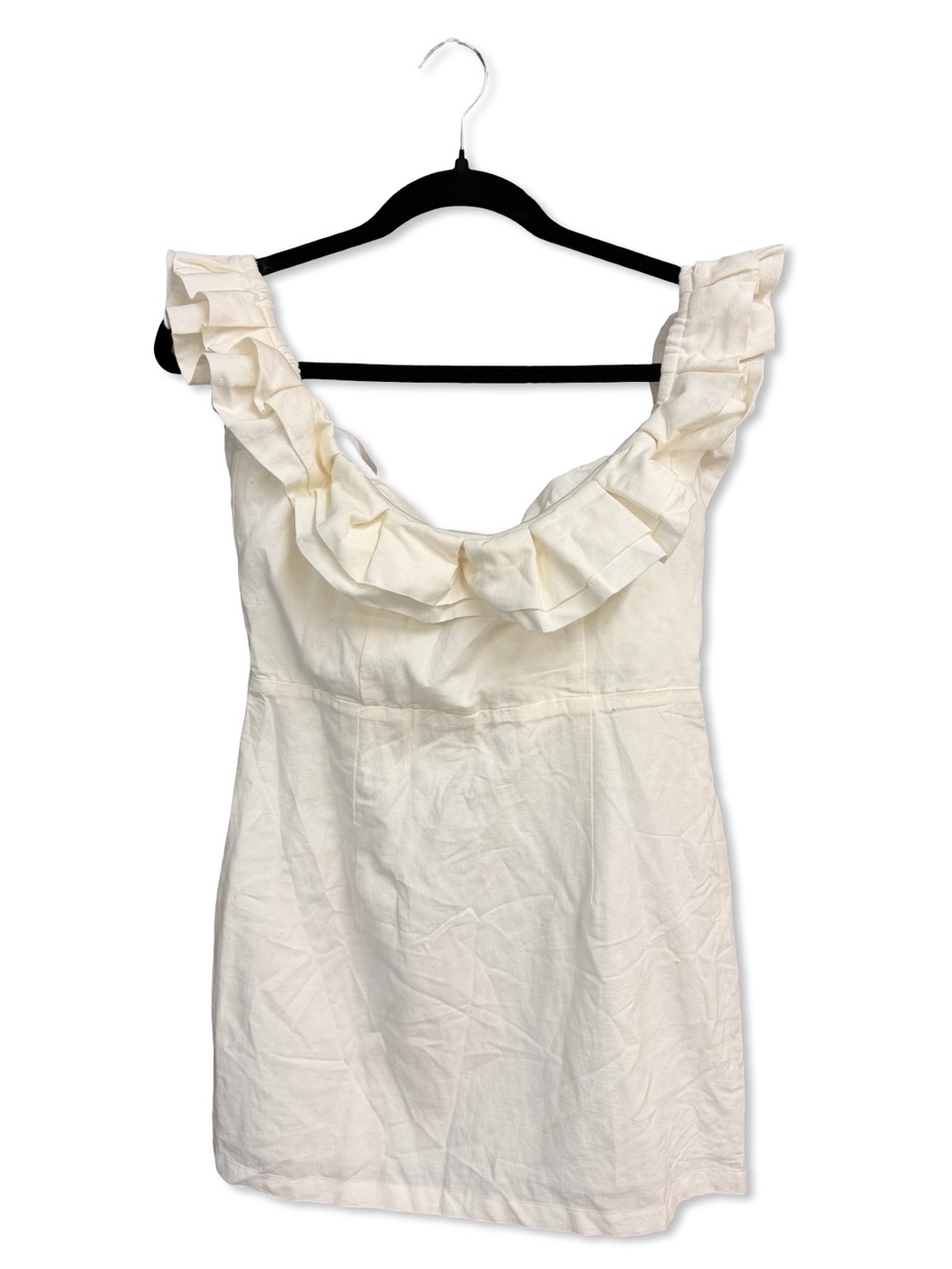 Superdown Emery Off The Shoulder Dress Ivory Ruffle-Neck Mini Revolve M — image 4 of 6